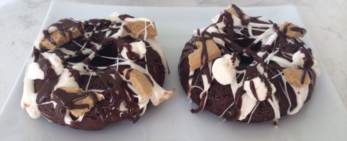 Baked Chocolate S'more Donut - Vegan